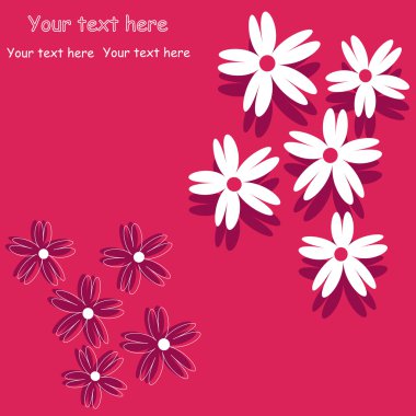 Red flower background for art projects, pamphlets, brochures or cards clipart