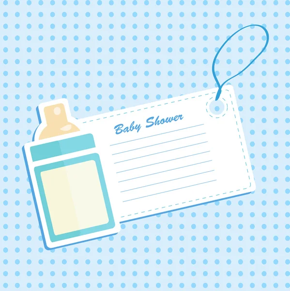 Baby bottle shower. Invitation card . — Stock Vector