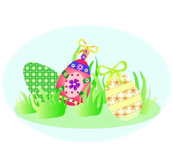 Sfondo vettoriale con le uova di Pasqua vacanza — Vettoriale Stock