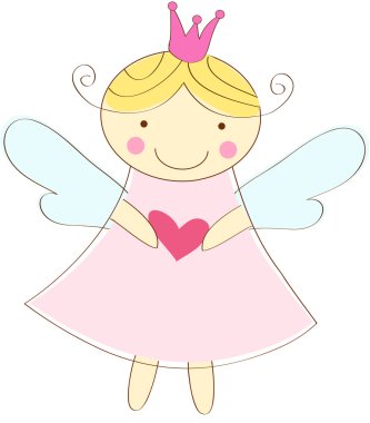 Little angel greeting card clipart