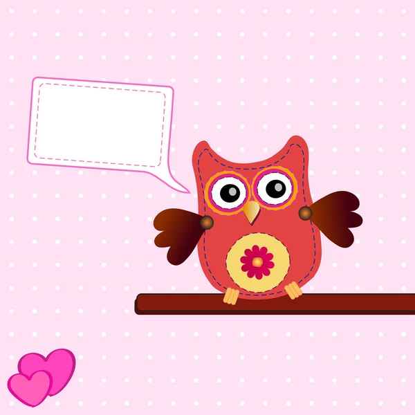 Little sweet owl — Stock Vector