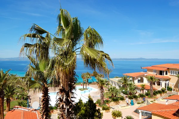 Het luxe hotel recreatiegebied, Chalkidiki, Griekenland — Stockfoto