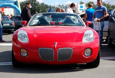 KIEV - SEPTEMBER 11: Pontiac Solstice at Yearly automotive-show clipart