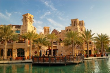 DUBAI, UAE - AUGUST 27: The Madinat Jumeirah the Arabian Resort clipart