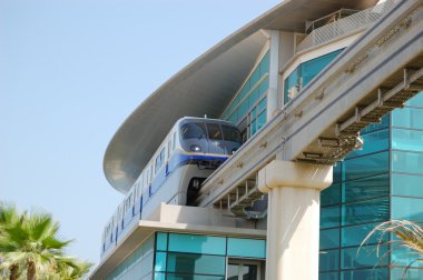 palm jumeirah Monoray istasyonu ve tren, dubai, Birleşik Arap Emirlikleri