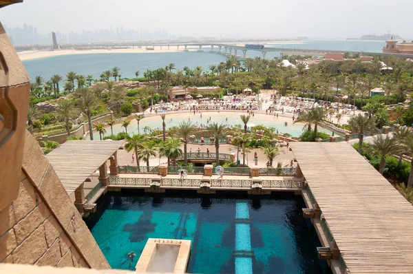 Waterpark van atlantis de palm hotel, dubai, Verenigde Arabische Emiraten — Stockfoto