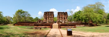 The panorama of Polonnaruwa ruins (ancient Sri Lanka's capital) clipart