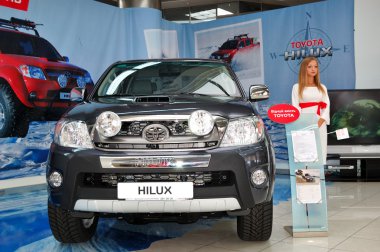 KIEV - SEPTEMBER 11: Toyota HILUX at Yearly automotive-show 