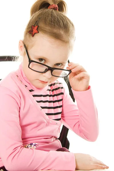 La niña en gafas — Foto de Stock