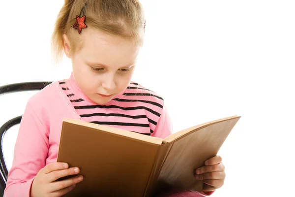 Kislány egy könyvvel — Stock Fotó