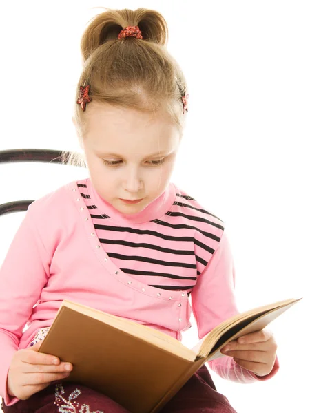 Kislány egy könyvvel — Stock Fotó