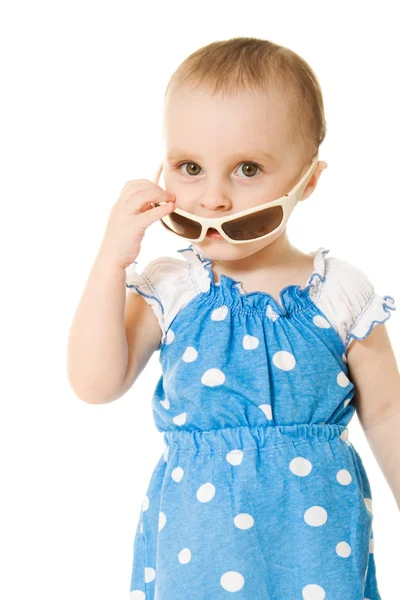 Baby in sunglasses, isolated Stock Image
