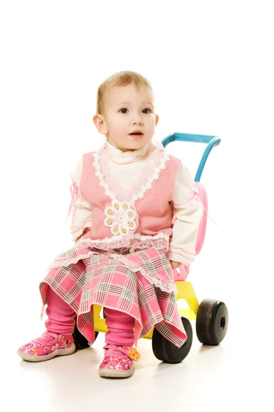Baby stroller with a ride — Stock Photo, Image