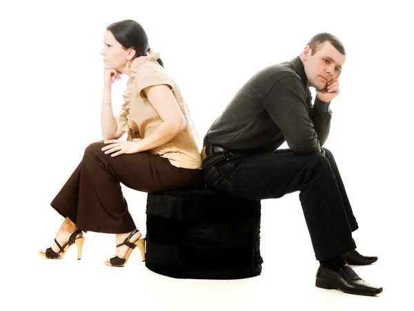 Quarrel between men and women — Stock Photo, Image
