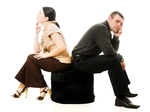 Quarrel between men and women — Stock Photo, Image