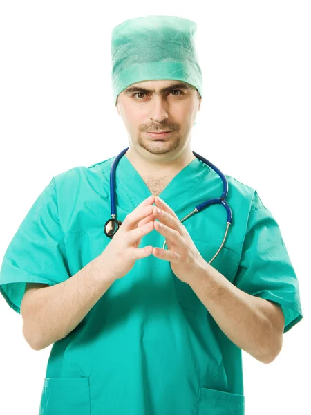 Mannelijke arts met een stethoscoop — Stockfoto
