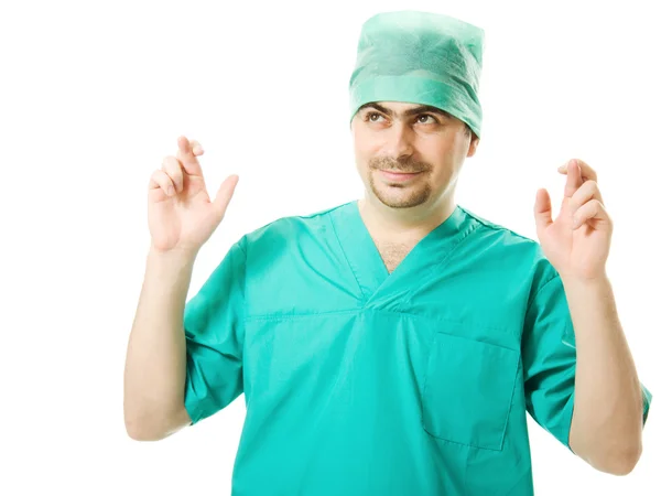 Der Chirurg betet — Stockfoto
