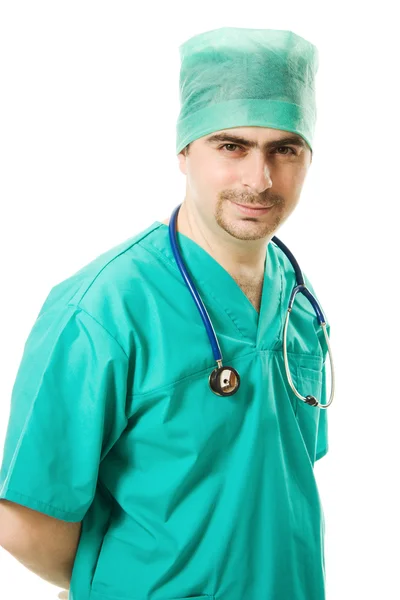 Mužské doktor se stetoskopem — Stock fotografie