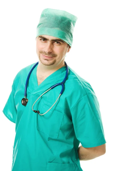 Manliga läkare med stetoskop — Stockfoto