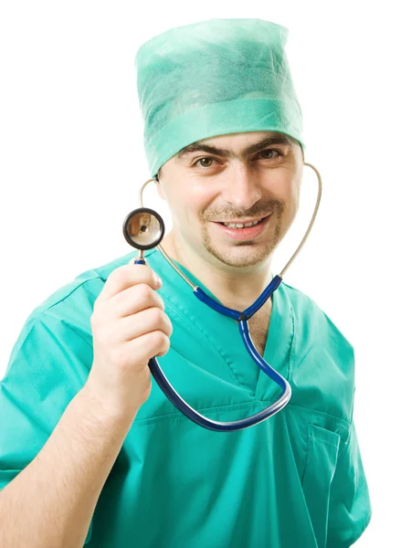 Médecin masculin avec stéthoscope — Photo