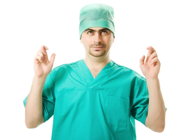 Der Chirurg betet — Stockfoto
