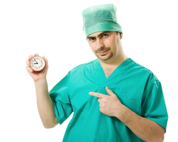 Arzt Mann mit Uhr — Stockfoto