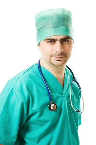 Manliga läkare med stetoskop — Stockfoto