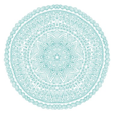 ornamental round lace pattern, circle background with many detai clipart