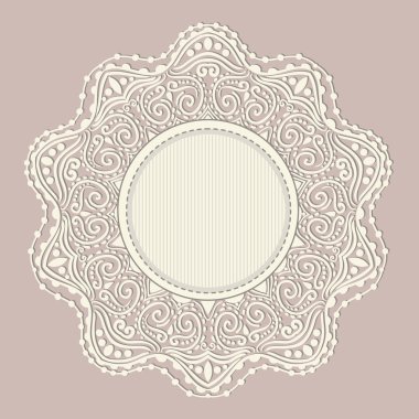 Ornamental round lace pattern. Background for celebrations, holi clipart