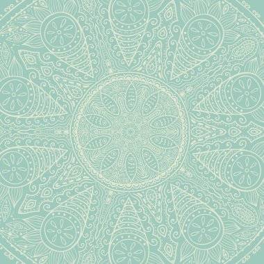 ornamental round lace pattern, circle background with many detai clipart