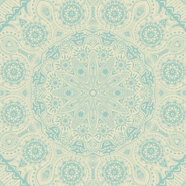 ornamental round lace pattern, circle background with many detai clipart