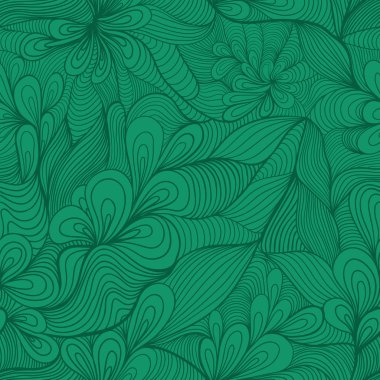 Colorful seamless abstract hand-drawn pattern, waves background. clipart