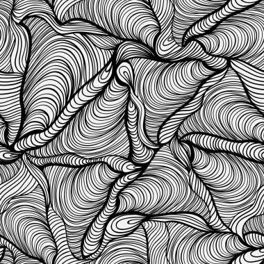 colorful seamless abstract hand-drawn pattern, waves background clipart