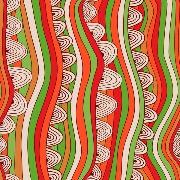 Patrón sin costura abstracto con rayas y círculos, mar colorido — Archivo Imágenes Vectoriales