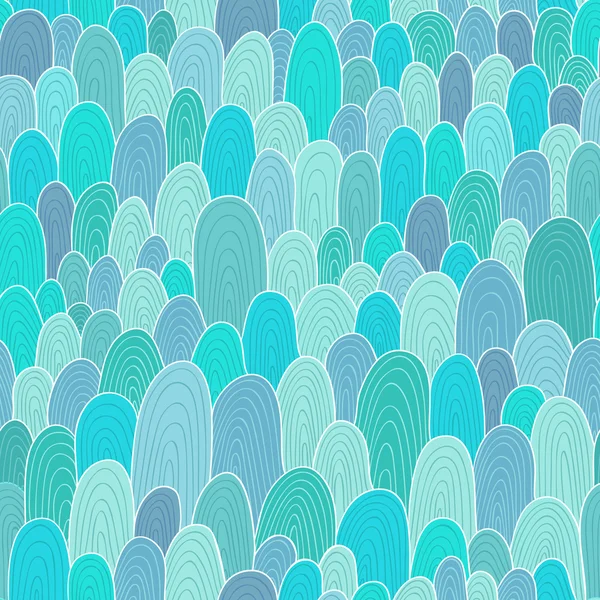 Colorful seamless abstract hand-drawn pattern, waves background. — Stock Vector