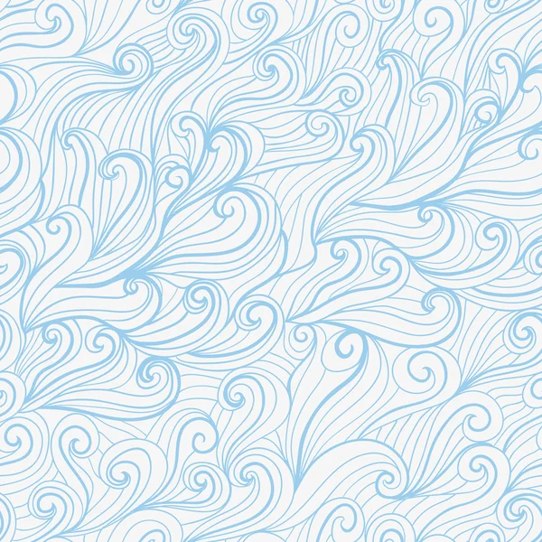 Πολύχρωμο απρόσκοπτη αφηρημένη ζωγραφισμένα στο χέρι μοτίβο, κύματα φόντο. — Διανυσματικό Αρχείο