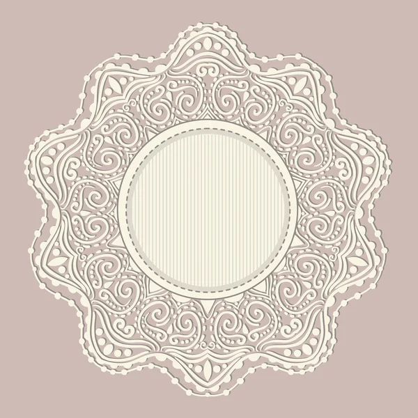 Ornamental round lace pattern. Background for celebrations, holi — Stock Vector