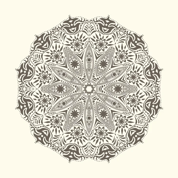 Декоративний круглий мереживний візерунок, круглий фон з багатьма детонаторами — стоковий вектор