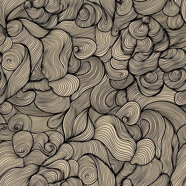 Яркий бесшовный абстрактный рисунок ручной работы, волновой фон. C — стоковый вектор