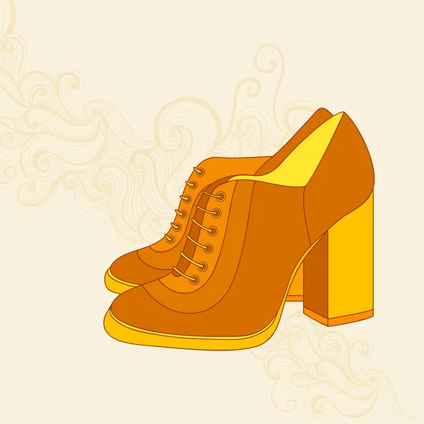 葡萄酒的靴子。靴背景。女人的引导。抽象的传统文化背景 — 图库矢量图片