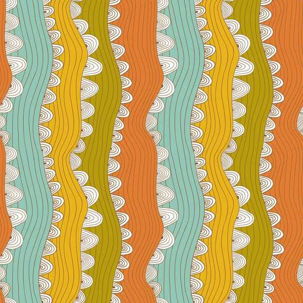 Abstrakta sömlösa mönster med ränder och cirklar, färgstarka havet — Stock vektor