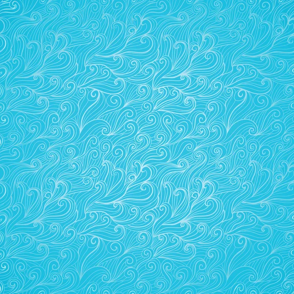 Bunte nahtlose abstrakte handgezeichnete Muster, Wellen Hintergrund. — Stockvektor