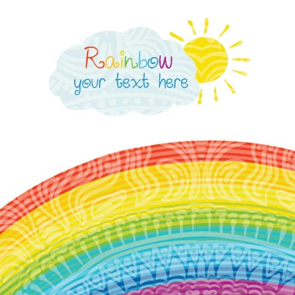 Leuchtende Regenbogenillustration — Stockvektor