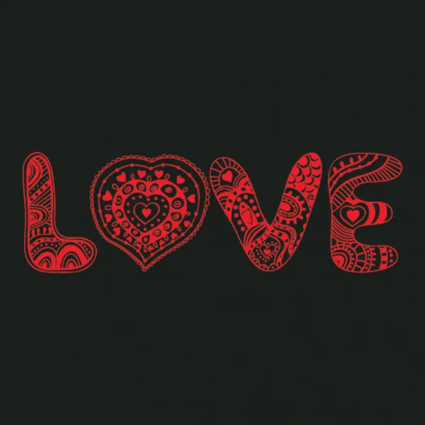 Slovo "láska".romantic pozadí — Stockový vektor