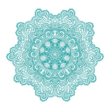 ornamental round lace pattern, circle background with many detai clipart