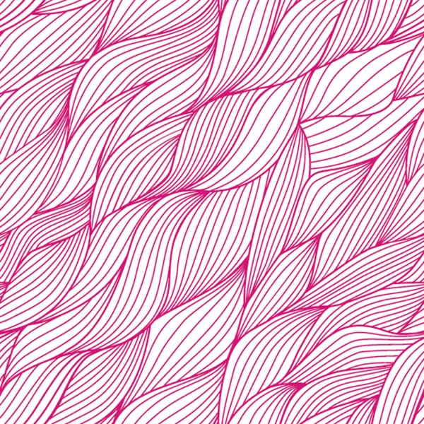 Sömlös abstrakt handritade mönster ser ut som hår — Stock vektor