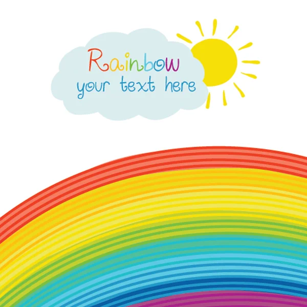 Heldere regenboog illustratie — Stockvector