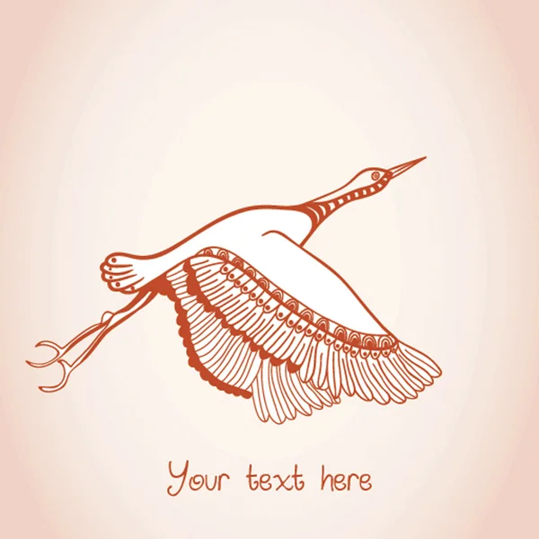 Carte d'oiseau volant — Image vectorielle