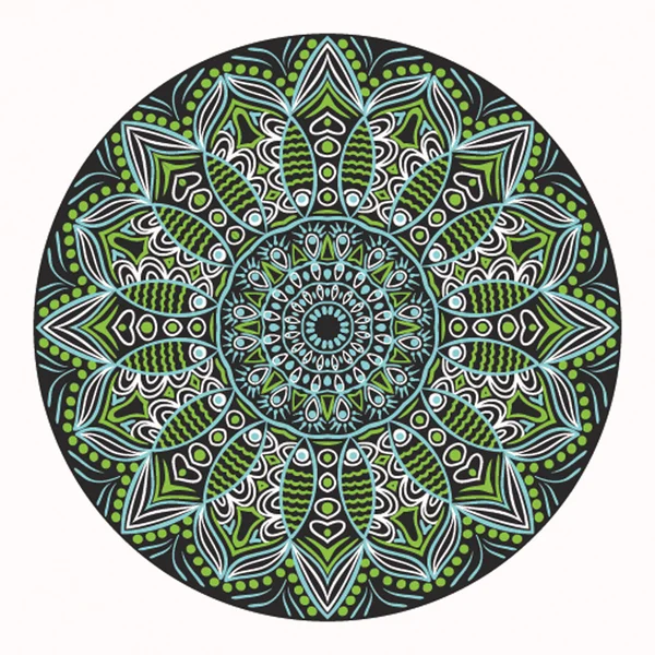 Modello ornamentale pizzo rotondo, sfondo cerchio con molti detai — Vettoriale Stock