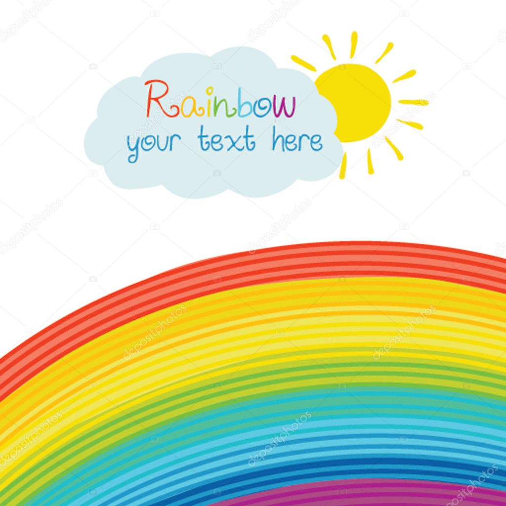 Bright rainbow illustration